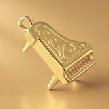 14ct Gold Plated - Ornate Grand Piano Charm