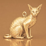 14ct Gold Plated - Cornish Rex Cat Charm