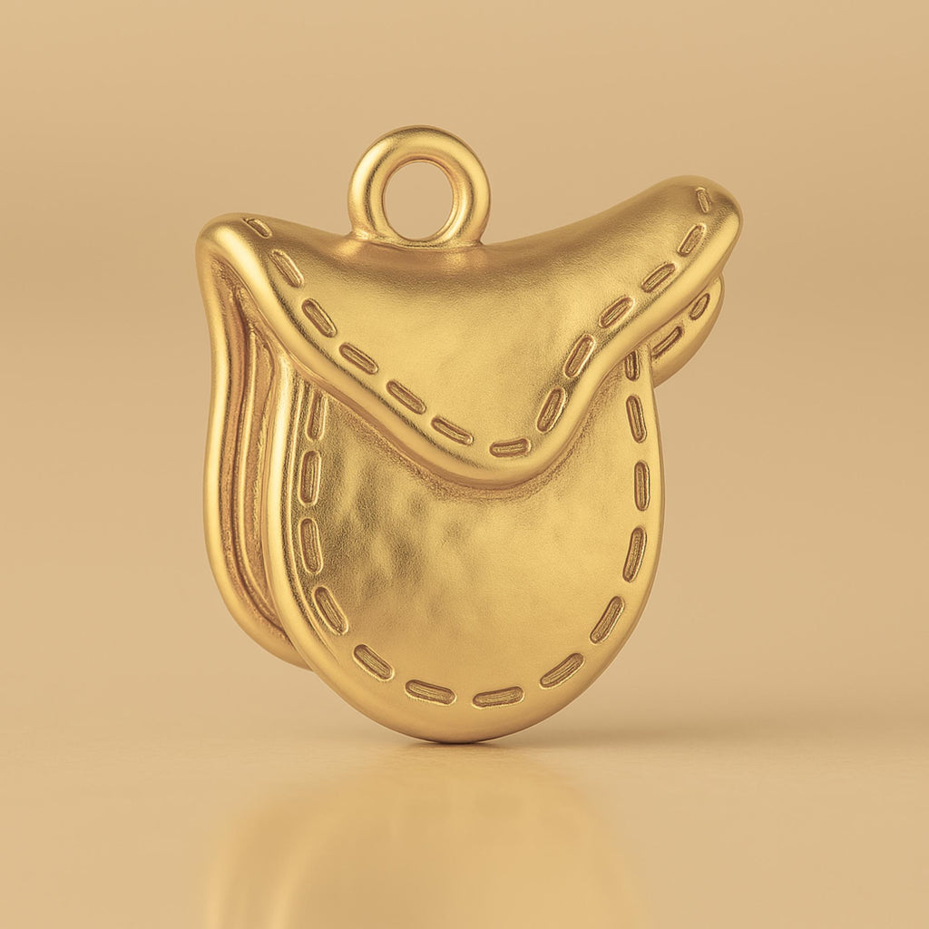 14ct Gold Plated - Horse Saddle Charm