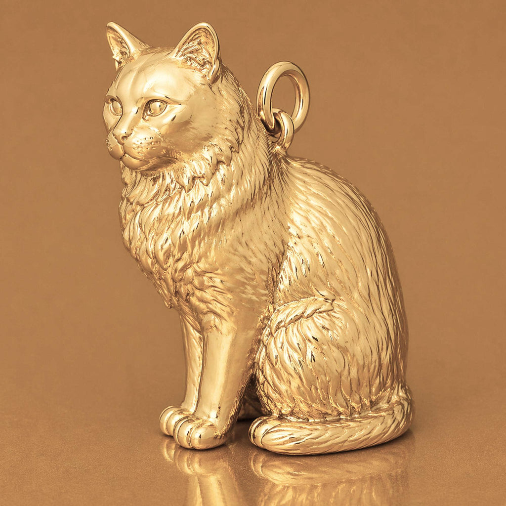14ct Gold Plated - Balinese Cat Charm