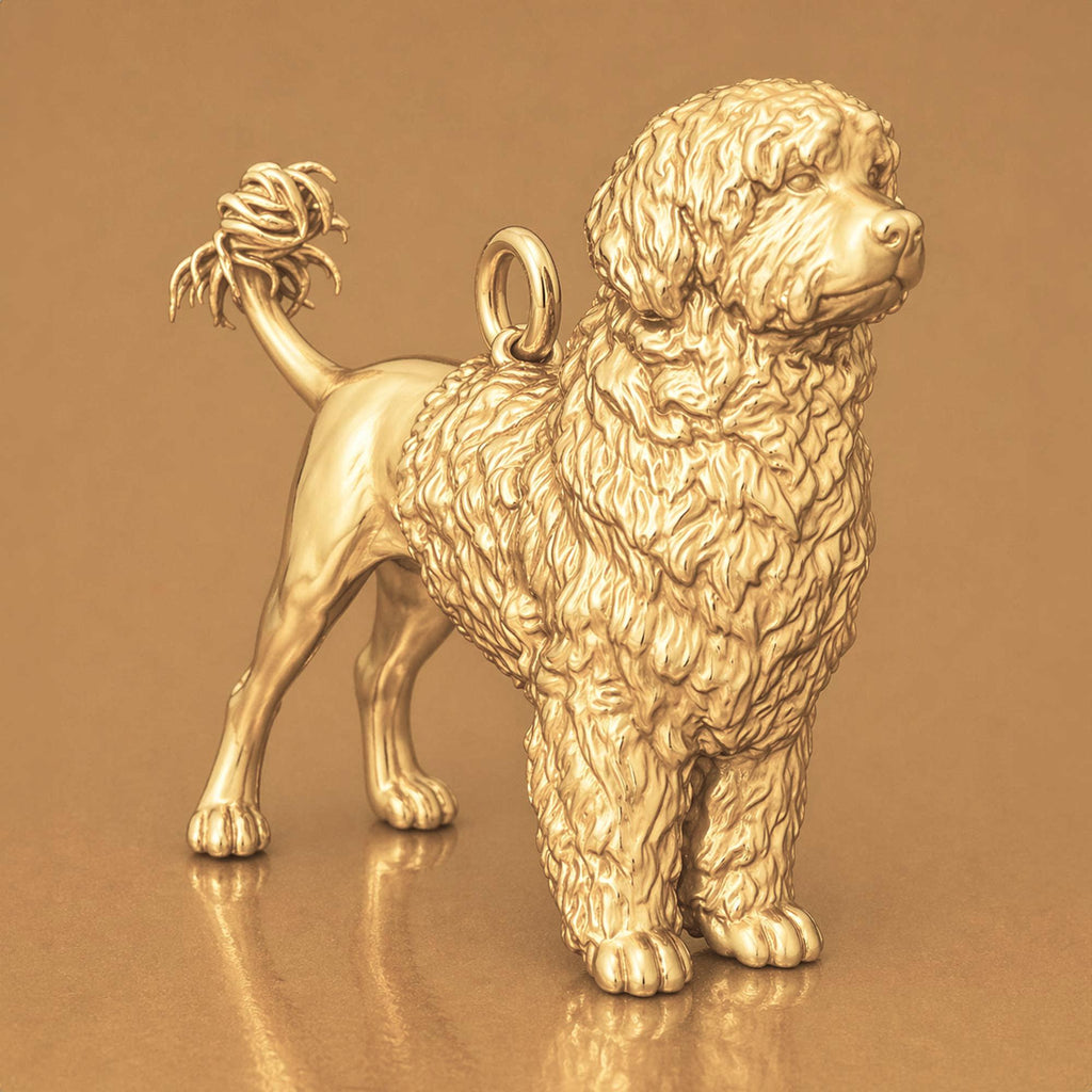 14ct Gold Plated - Portuguese Water Dog Charm