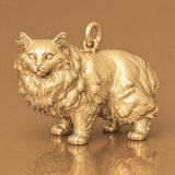 14ct Gold Plated - Cymric Cat Charm