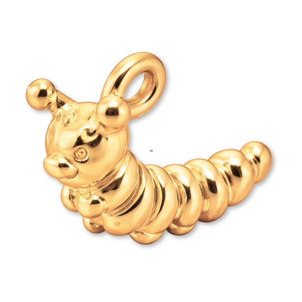 14ct Gold Plated - Garden Caterpillar Charm