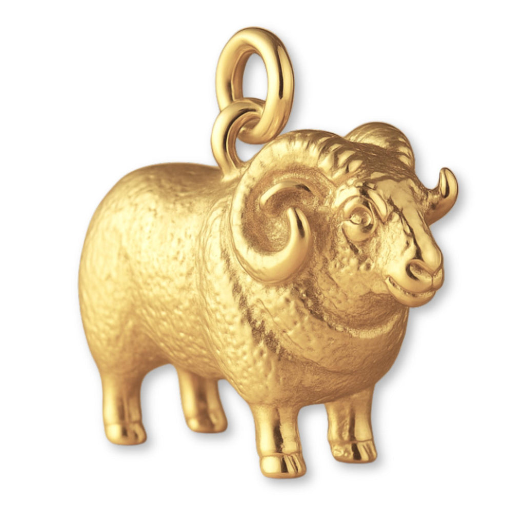 14ct Gold Plated - Boreray Ram Charm