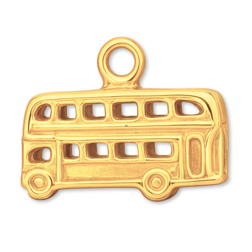 14ct Gold Plated - Double Decker Bus Charm