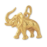 14ct Gold Plated - African Bush Elephant Charm