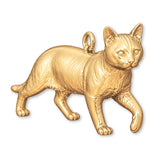 14ct Gold Plated - Bengal Cat Charm