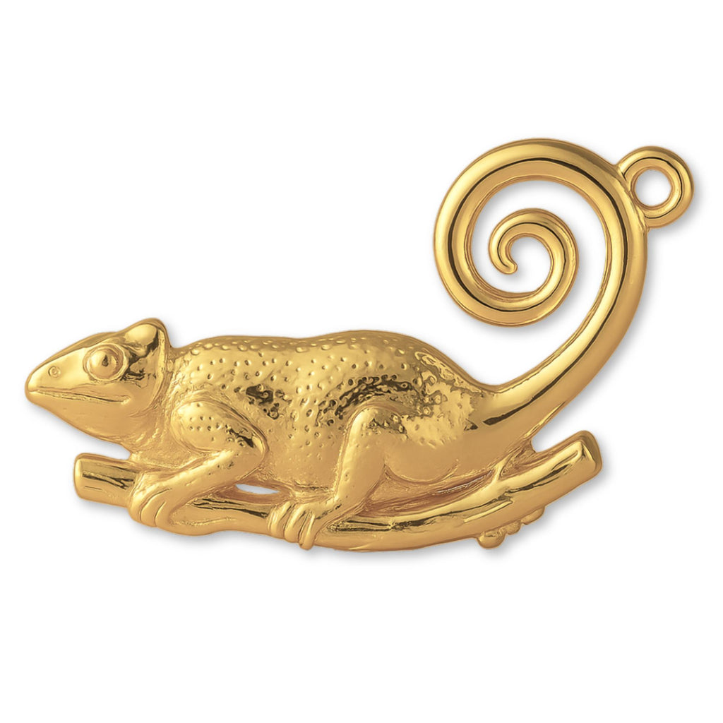 14ct Gold Plated - Panther Chameleon Charm