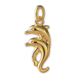 14ct Gold Plated - Twin Dolphins Charm
