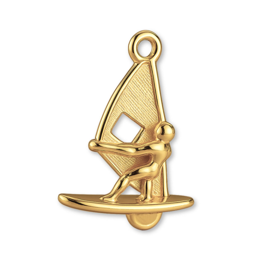 14ct Gold Plated - Beach Windsurfer Charm