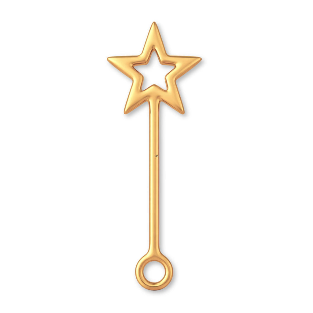 14ct Gold Plated - Star Wand Charm