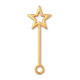14ct Gold Plated - Star Wand Charm