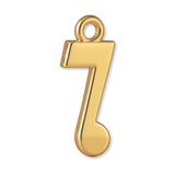 14ct Gold Plated - Single Quaver Note Charm