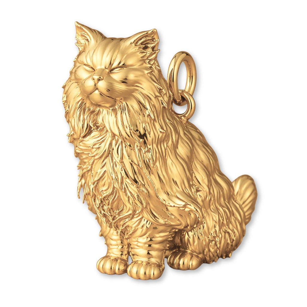 14ct Gold Plated - Persian Cat Charm