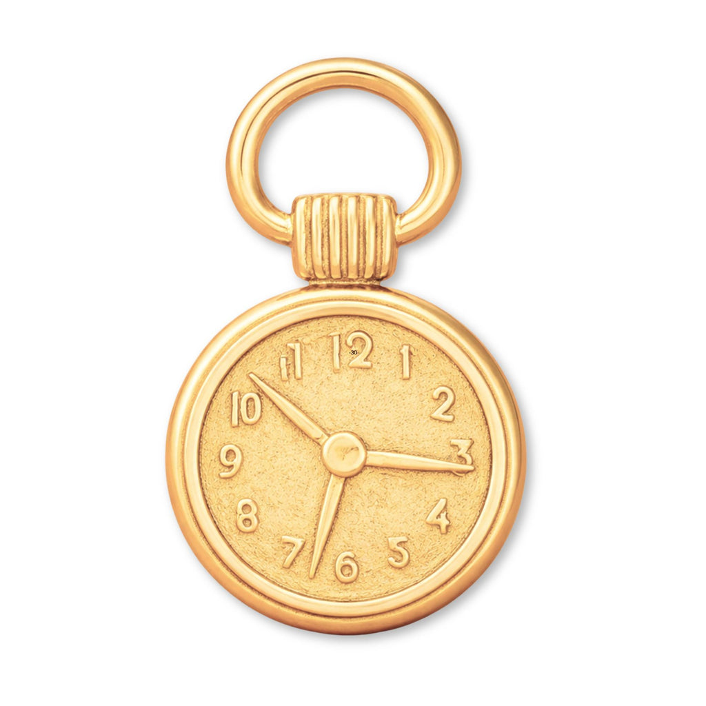 14ct Gold Plated - Vintage Pocket Watch Charm