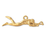 14ct Gold Plated - Spear Fishing Diver Charm