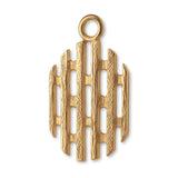 14ct Gold Plated - Openwork Grille Totem Charm