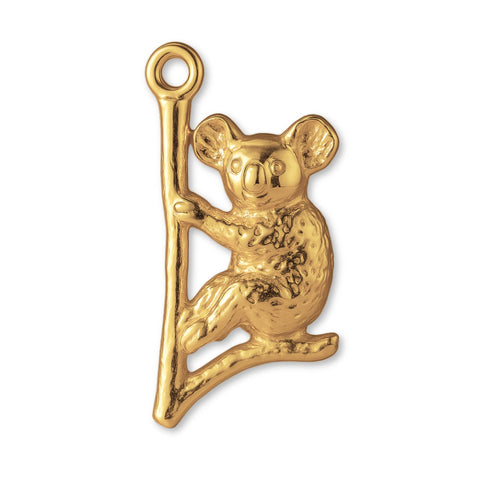 14ct Gold Plated - Drop Bear Koala Charm