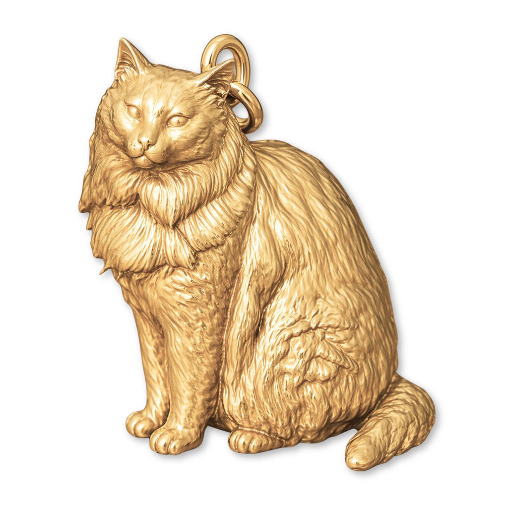 14ct Gold Plated - Nebelung Cat Charm