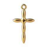 14ct Gold Plated - Fluid Crucifix Charm
