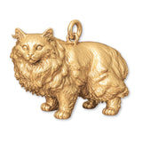 14ct Gold Plated - Cymric Cat Charm