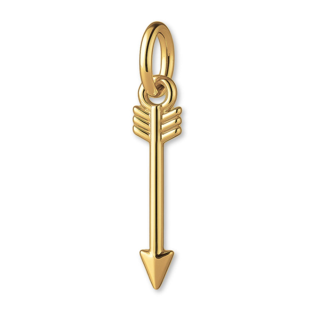 14ct Gold Plated - Feathered Arrow Charm
