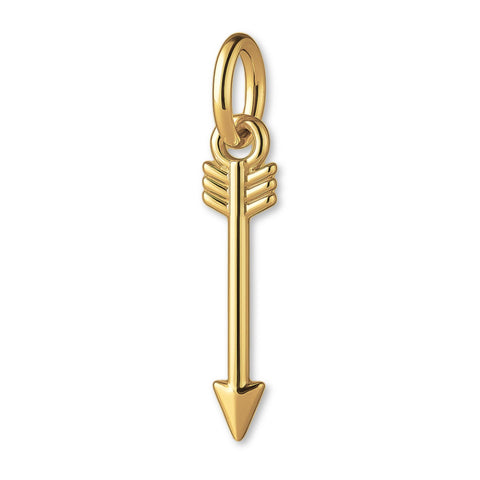 14ct Gold Plated - Feathered Arrow Charm