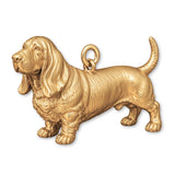 14ct Gold Plated - Basset Hound Dog Charm