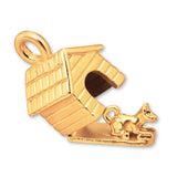 14ct Gold Plated - Dog in Kennel Charm