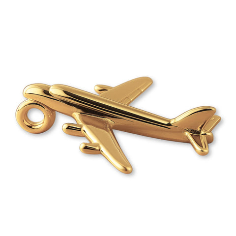 18ct Yellow Gold - Airliner Plane Charm