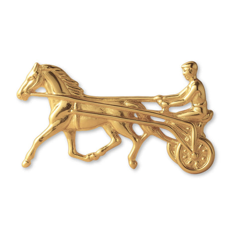 14ct Gold Plated - Harness Racing Horse Charm