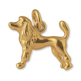 14ct Gold Plated - Groomed Poodle Dog Charm