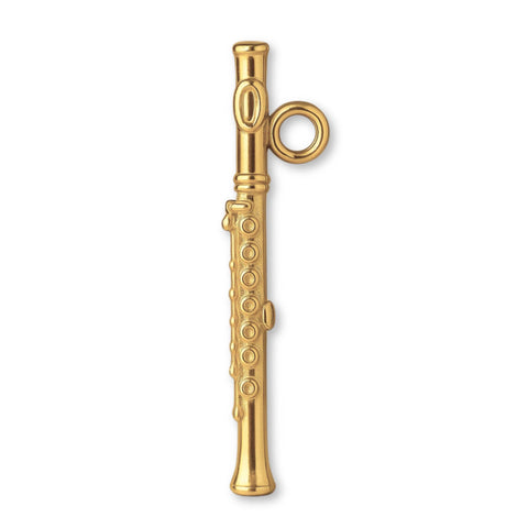 14ct Gold Plated - Concert Flute Charm