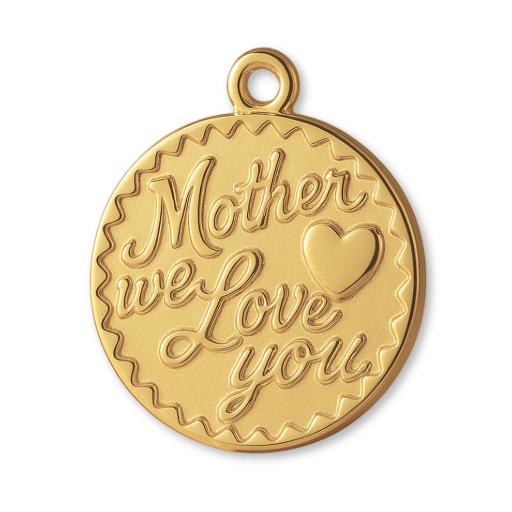 14ct Gold Plated - Mother We Love You Amulet Charm