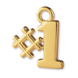 14ct Gold Plated - Number 1 Monogram Charm