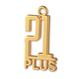 14ct Gold Plated - 21 Plus Monogram Charm