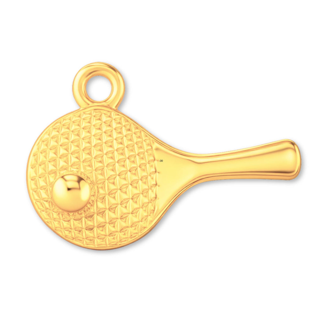 14ct Gold Plated - Table Tennis Paddle Charm