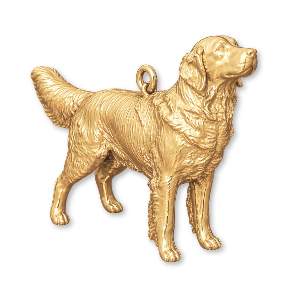 14ct Gold Plated - Golden Retriever Dog Charm