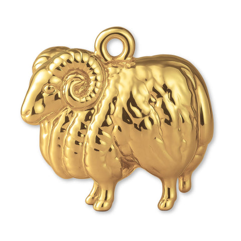 14ct Gold Plated - Skudde Ram Charm