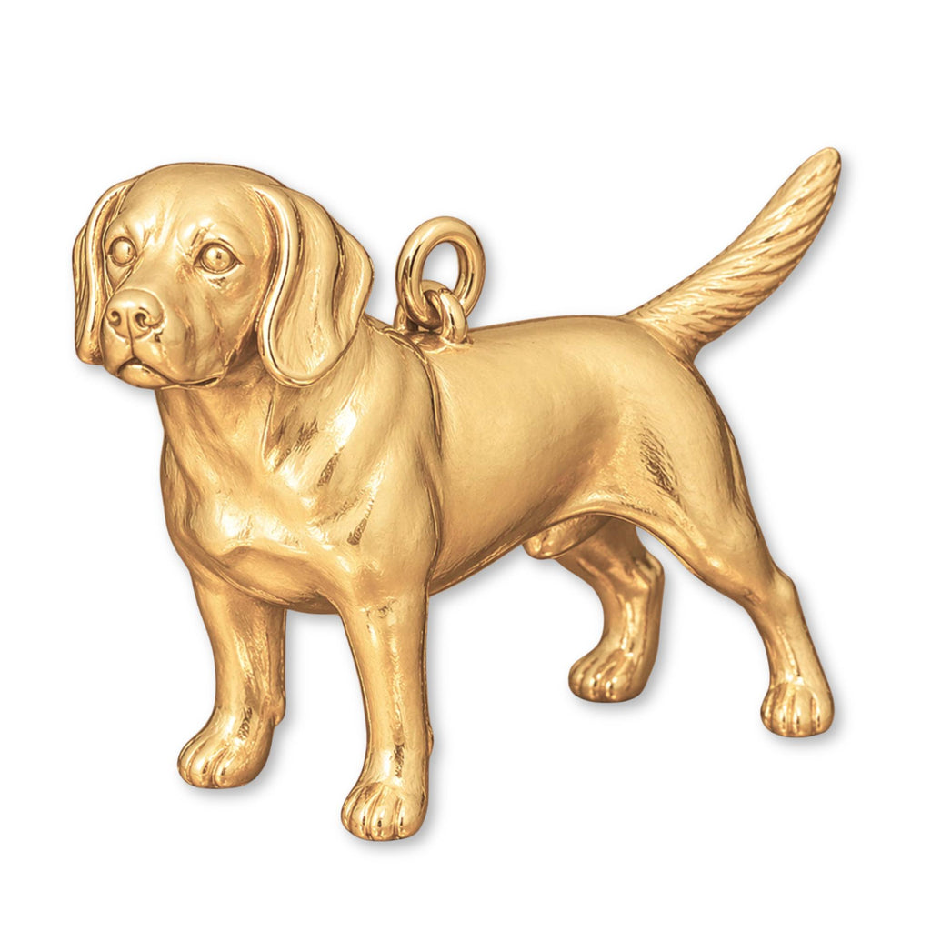 14ct Gold Plated - Beagle Dog Charm