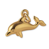 14ct Gold Plated - Playful Dolphin  Charm