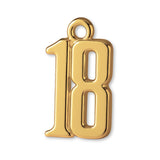 14ct Gold Plated - 18 Monogram Charm