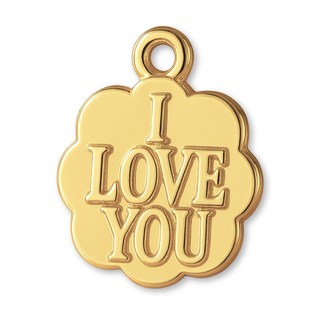 14ct Gold Plated - I Love You Clover Charm