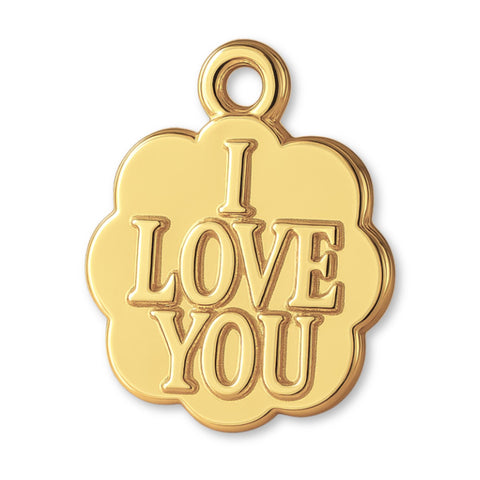 14ct Gold Plated - I Love You Clover Charm