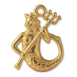 14ct Gold Plated - Poseidon Sea King Charm