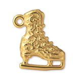 14ct Gold Plated - Ornate Ice Skating Boot Charm