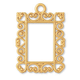 14ct Gold Plated - Heart Frame Charm