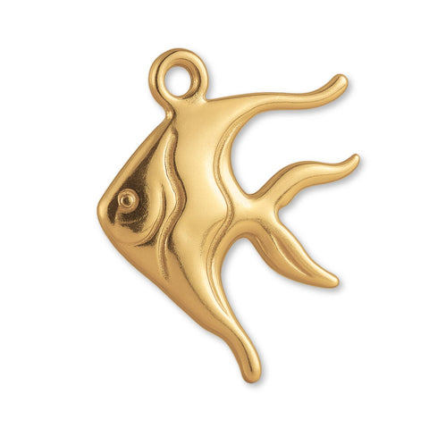 14ct Gold Plated - Moorish Idol Fish Charm