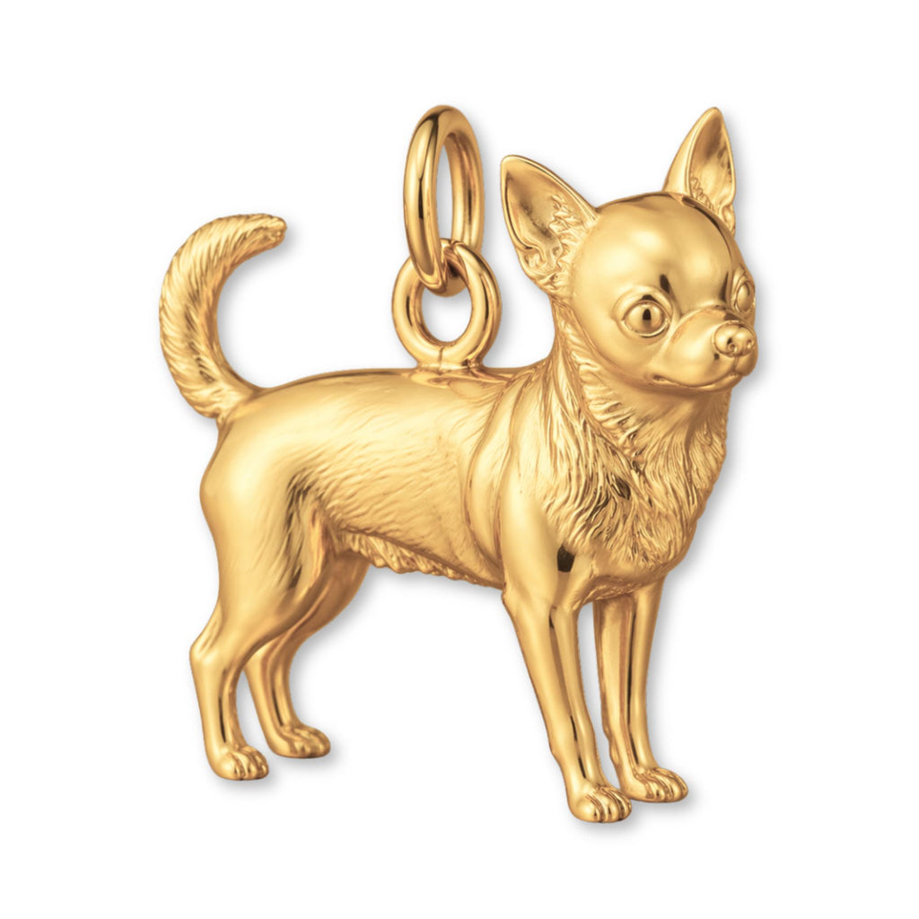 14ct Gold Plated - Chihuahua Dog Charm
