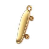 14ct Gold Plated - Old-School Penny Skateboard Charm